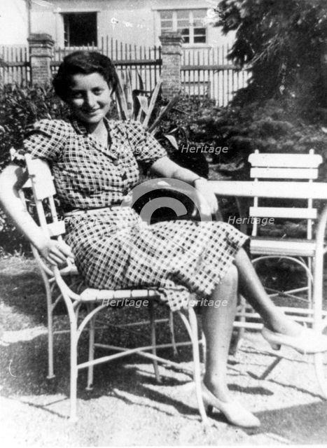 Hannah Senesh (1921-44) relaxing on Kibbutz Sdot Yam, c1943. Creator: Unknown.