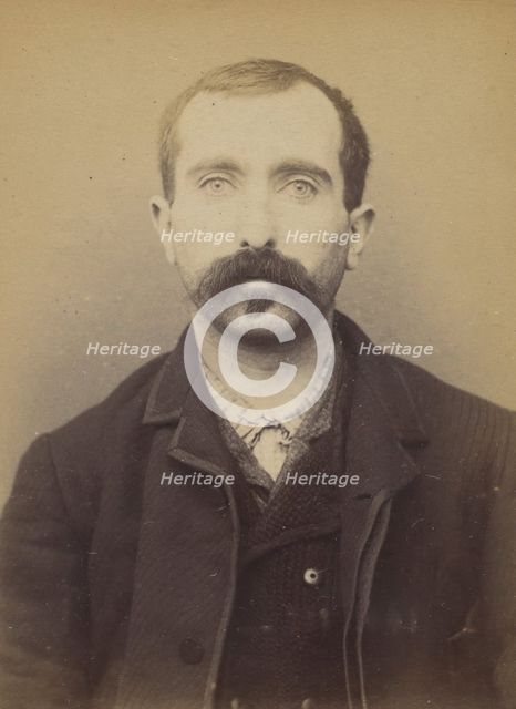 Hannedouche. François. 31 ans, né à Lilleris (Pas de Calais). Peintre en bâtiments. Anarch..., 1893. Creator: Alphonse Bertillon.