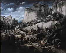 Hannibal Crosses the Alps. Artist: Masson, Bénédict (1819-1893)