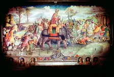 Hannibal and his army crossing the Alps, 218 BC