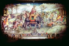 Hannibal and his army crossing the Alps, 218 BC