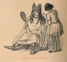 Hannibal disguising himself 1852. Artist: John Leech
