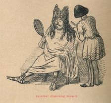 Hannibal disguising himself 1852. Artist: John Leech