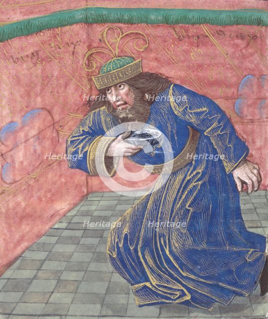 Hannibal drinking a cup of poison, c1470-1483.  Creator: Unknown.