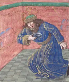 Hannibal drinking a cup of poison, c1470-1483. Creator: Unknown