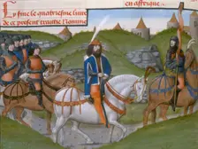 Hannibal on horseback, at the head of his troops, 1480. Creator: Unknown