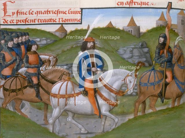 Hannibal on horseback, at the head of his troops, 1480. Creator: Unknown.