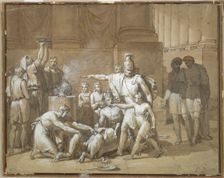 Hannibal Swearing Eternal Enmity toward Rome, c. 1808. Creator: Unknown