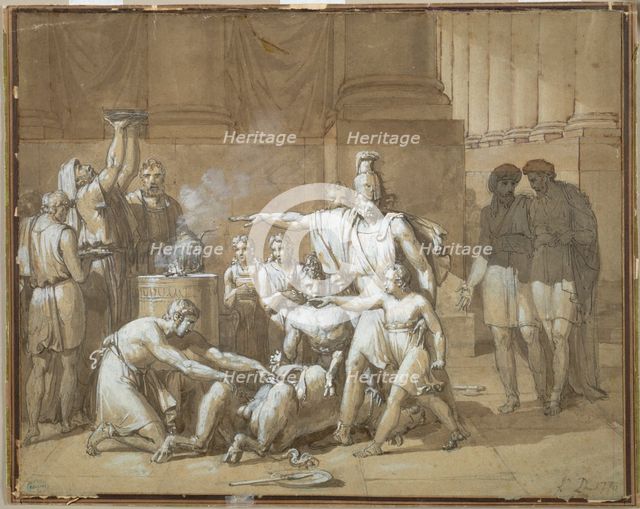 Hannibal Swearing Eternal Enmity toward Rome, c. 1808. Creator: Unknown.