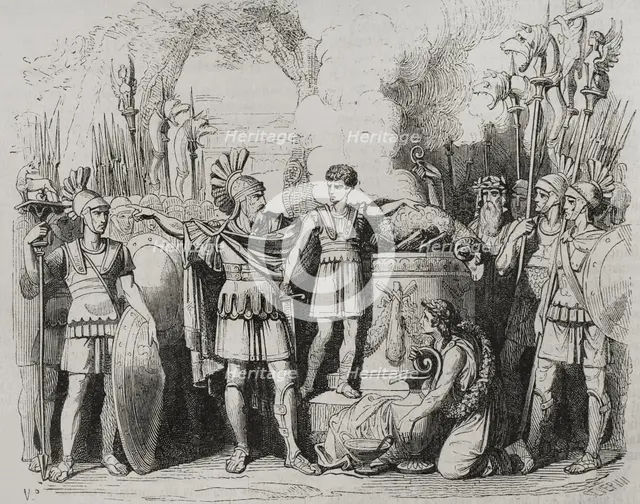 Hannibal's oath, 1852.  Creator: José Severini.