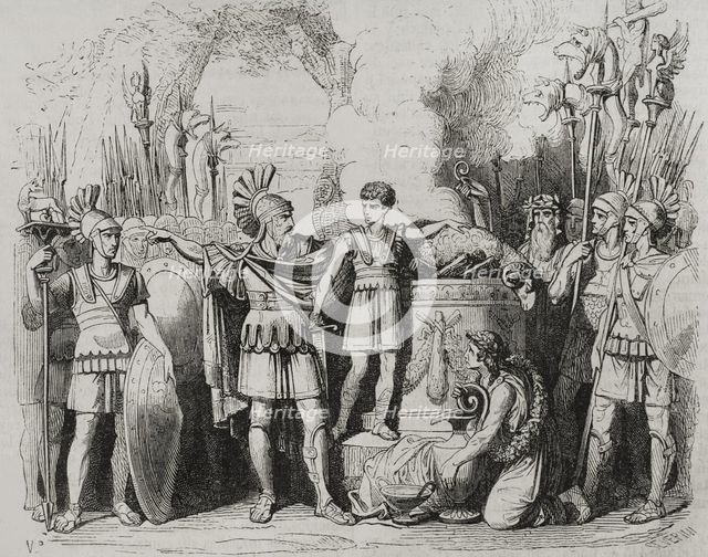 Hannibal's oath, 1852.  Creator: José Severini.