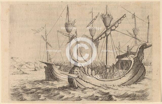 Hannibal's Navy Battling the Rhodians, 1634. Creator: Willem Basse.