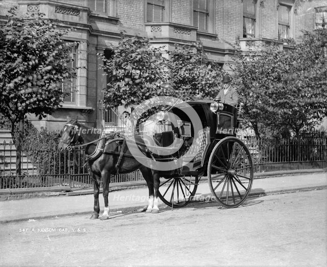 Hansom cab, London, c1870-c1900. Artist: York & Son