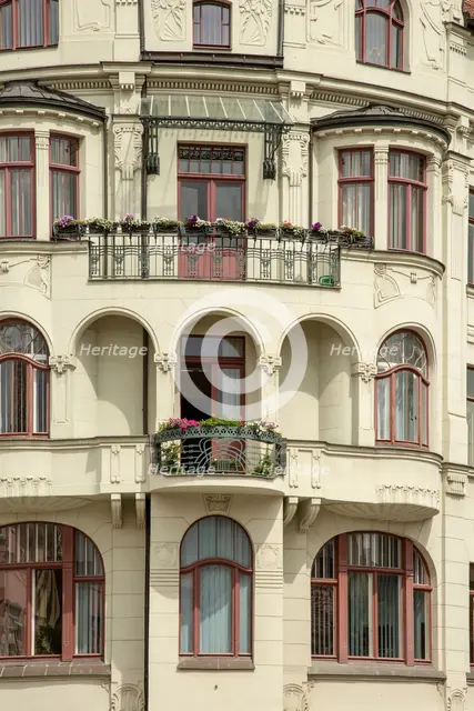 Hansahaus am Wielandplatz Apartment building, Weimar, Germany, (1905), 2018. Artist: Alan John Ainsworth.