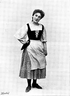 "Hänsel and Gretel,' at the Gaiety Theatre: Miss Jeanne Douste as Gretel, 1895. Creators: George Meisenbach, George Henry Hana, Hana Studios Ltd