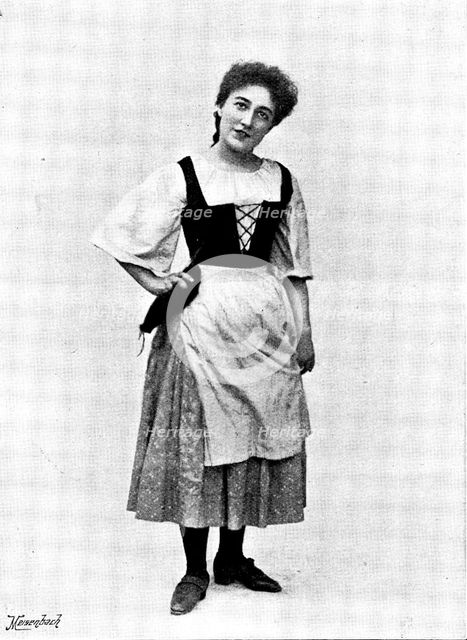 "Hänsel and Gretel,'' at the Gaiety Theatre: Miss Jeanne Douste as Gretel, 1895. Creators: George Meisenbach, George Henry Hana, Hana Studios Ltd.