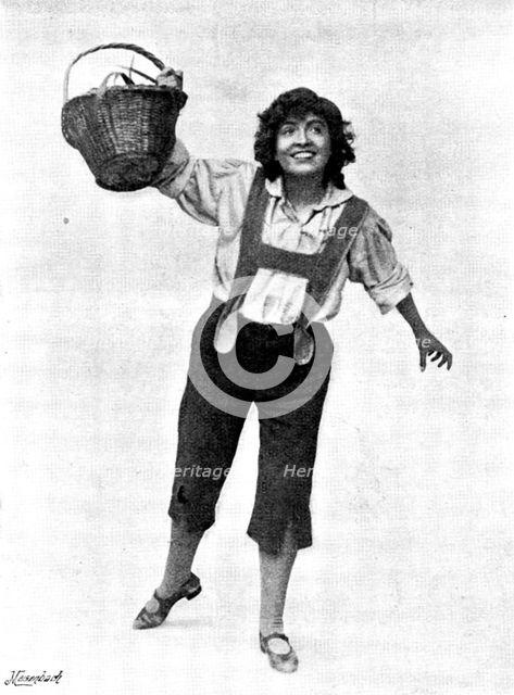 "Hänsel and Gretel,'' at the Gaiety Theatre: Miss Marie Elba as Hänsel, 1895. Creators: George Henry Hana, Hana Studios Ltd.