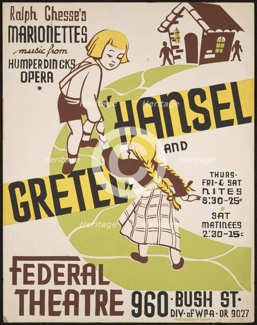Hansel and Gretel, Portland, OR, 1938. Creator: Unknown.