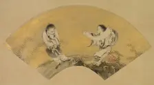 Hanshan and Shide (Kanzan and Jittoku), mid-1500s. Creator: Shikibu Terutada (Japanese, active mid-1500s)