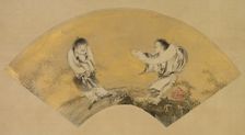 Hanshan and Shide (Kanzan and Jittoku), mid-1500s. Creator: Shikibu Terutada (Japanese, active mid-1500s)