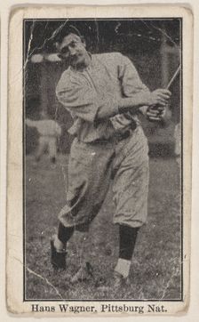 Hans Wagner, Pittsburg Nationals, from the Baseball Players set (W500), ca. 1915. Creator: Unknown