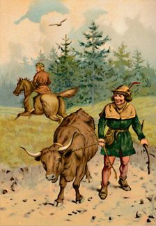 Hans and his Cow 1901. Artist: Edward Henry Wehnert