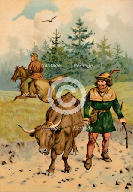 'Hans and his Cow', 1901. Artist: Edward Henry Wehnert.