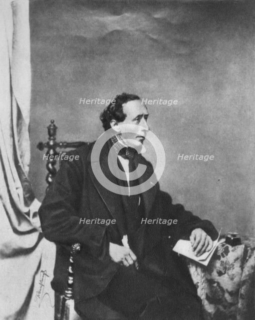 'Hans Andersen', 1860, (1939). Artist: Franz Seraph Hanfstaengl.