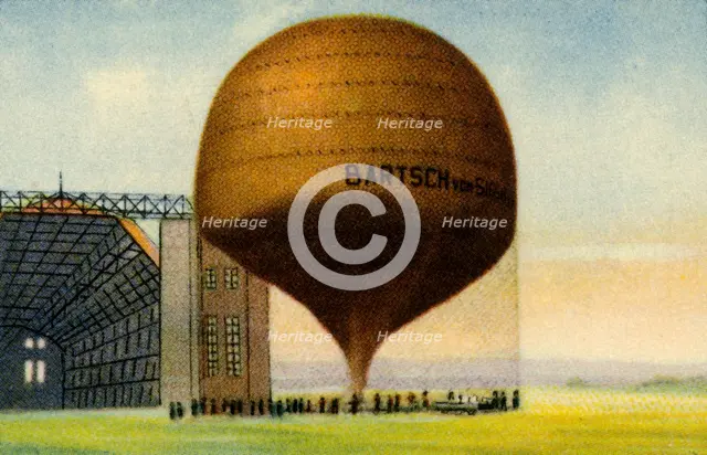 Hans Bartsch von Sigsfeld's altitude research balloon, 1932.  Creator: Unknown.