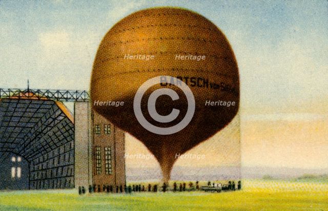 Hans Bartsch von Sigsfeld's altitude research balloon, 1932.  Creator: Unknown.