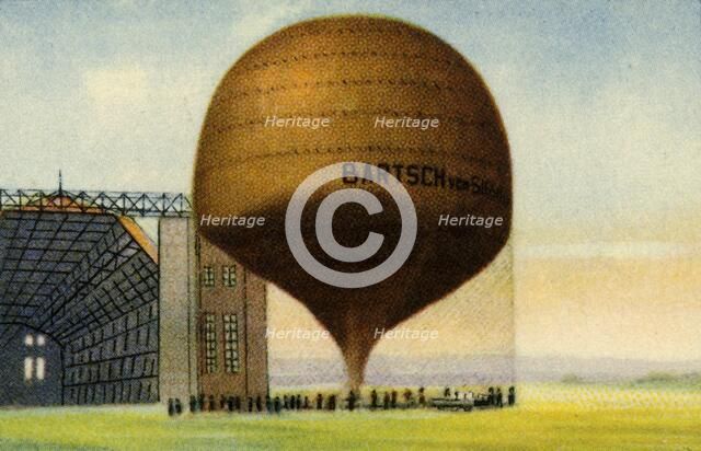 Hans Bartsch von Sigsfeld's altitude research balloon, 1932.  Creator: Unknown.