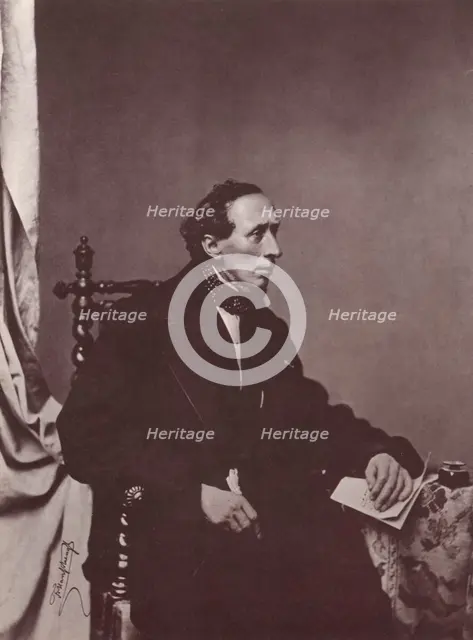 Hans Christian Andersen, Danish author, 19th century. Creator: Franz Seraph Hanfstaengl.