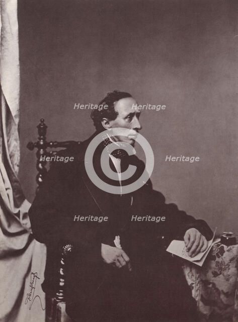 Hans Christian Andersen, Danish author, 19th century. Creator: Franz Seraph Hanfstaengl.