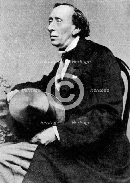 Hans Christian Andersen, Danish author and poet, mid 19th century. Artist: Unknown