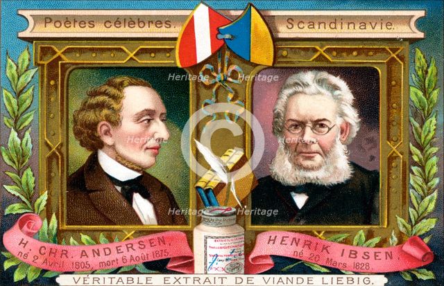 Hans Christian Anderson and Henrik Ibsen, c1900. Artist: Unknown