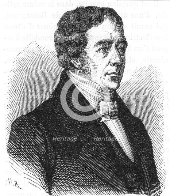 Hans Christian Oersted, Danish physicist, [c1870].  Creator: Unknown.