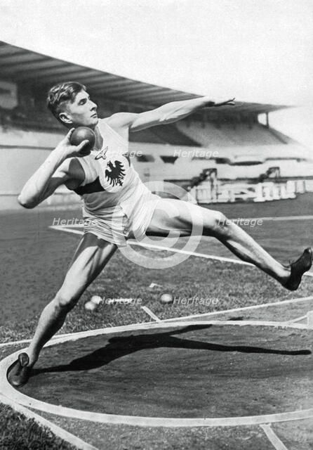 Hans Heinrich Sievert, German athlete, 1936. Artist: Unknown