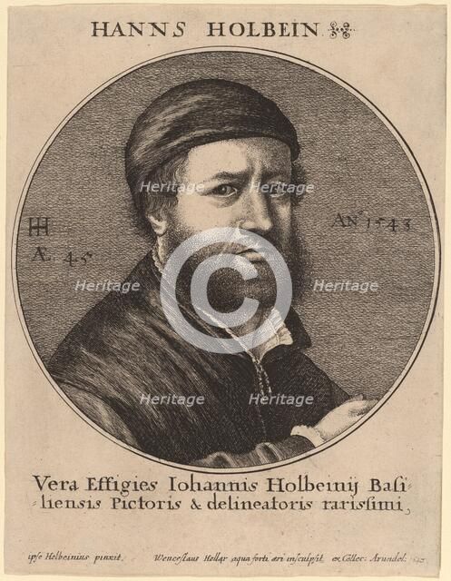 Hans Holbein the Younger, 1647. Creator: Wenceslaus Hollar.