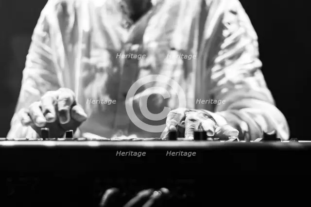 Hans-Joachim Roedelius live at the Jazz Café, London, Apr 2024. Creator: Annapaola Marchesani.