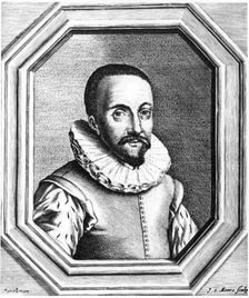 Hans Lippershey, Dutch optician credited with the discovery of the telescope, 1655. Creator: Unknown