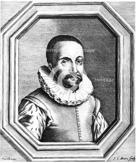 Hans Lippershey, Dutch optician credited with the discovery of the telescope, 1655. Creator: Unknown.