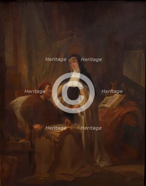 Hans Memling in the Sint-Janshospitaal in Bruges, 1841. Creator: Keyser, Nicaise de (1813-1887).