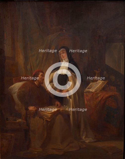 Hans Memling in the Sint-Janshospitaal in Bruges, 1841. Creator: Keyser, Nicaise de (1813-1887).