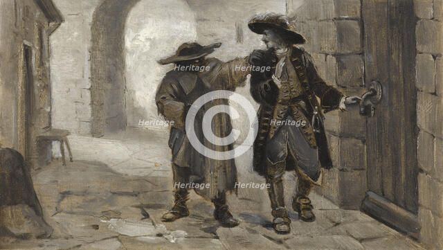 Hans of Iceland addressing Baron Woethaun, c1889. Creator: Guillaume Albert Demarest.