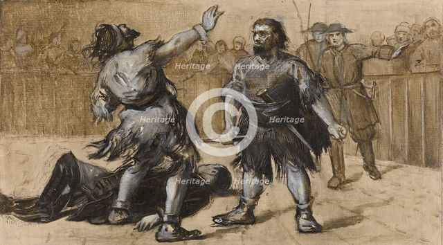 Hans of Iceland before the tribunal, c1889. Creator: Guillaume Albert Demarest.