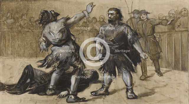 Hans of Iceland before the tribunal, c1889. Creator: Guillaume Albert Demarest.