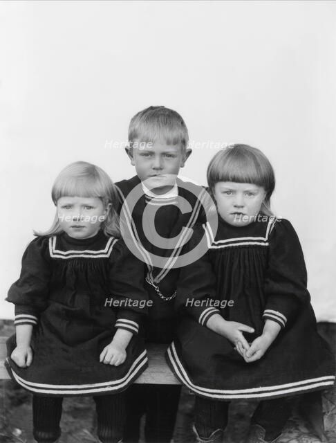 Hans Per Persson's children: son Paul (b.1892-05-06, died 1912), daughter Anna..., 1898-1900. Creator: Hans Per Persson.