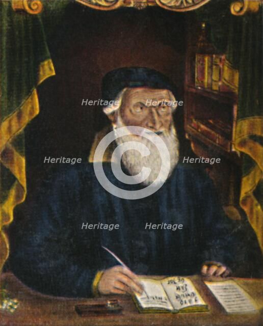 'Hans Sachs 1494-1576. Kupferstich von Hans Weygel', 1934. Creator: Unknown.