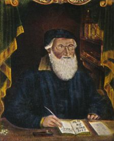 Hans Sachs 1494-1576. Kupferstich von Hans Weygel 1934. Creator: Unknown