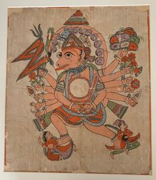 Hanuman in His Tantric Five-Headed Pancha Mukha Form, ca. late 19th century. Creator: Unknown
